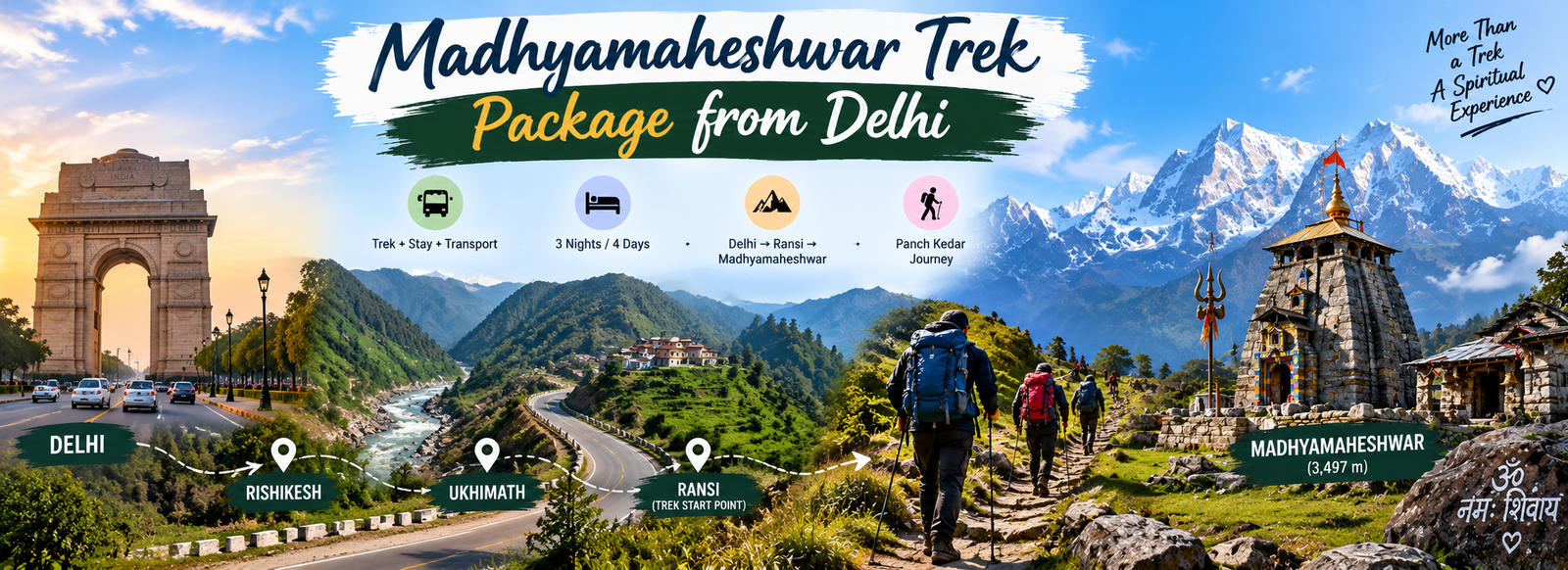 Madhyamaheshwar Trek Route